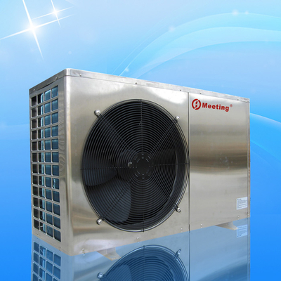 Stainless steel air source heat pump , heating water , heat  house ,  save power , easy controling , safe and efficient