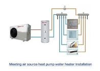 Stainless Steel Housing Air Source Heat Pump 5KW - 88KW  , Residential Heating Bathroom Hot Water