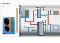Low Temperature Heat Pump Air To Water For Household Heating &amp;  Domestic Hot Water