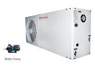 Air Source Household Heat Pump 7KW Coated Metal Works With Water Pump Residential Heat Pump Systems