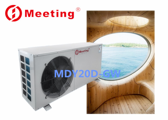 High Temperature Side Blowing Air Water Heat Pump For High Temperature Bubble Pool Machine