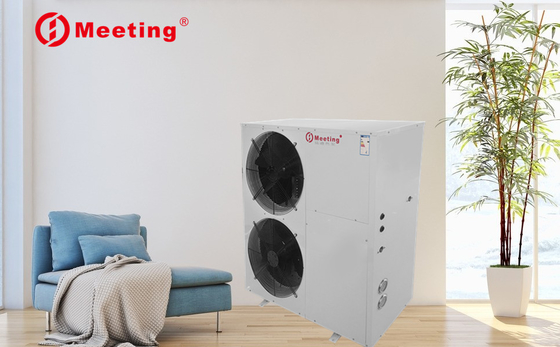 Meeting commercial air source heat pump water heater R32/R410A refrigerant water heating system China manufacturer