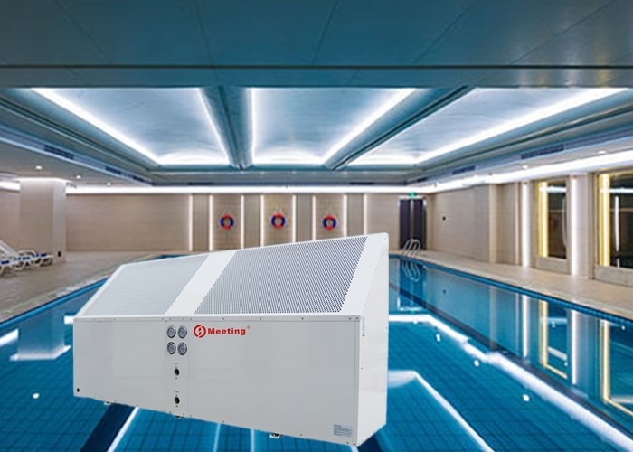 Meeting High COP 42KW Low noise EVI Air to Water heat pump used in Hotels Sauna Spa and swimming pool heater