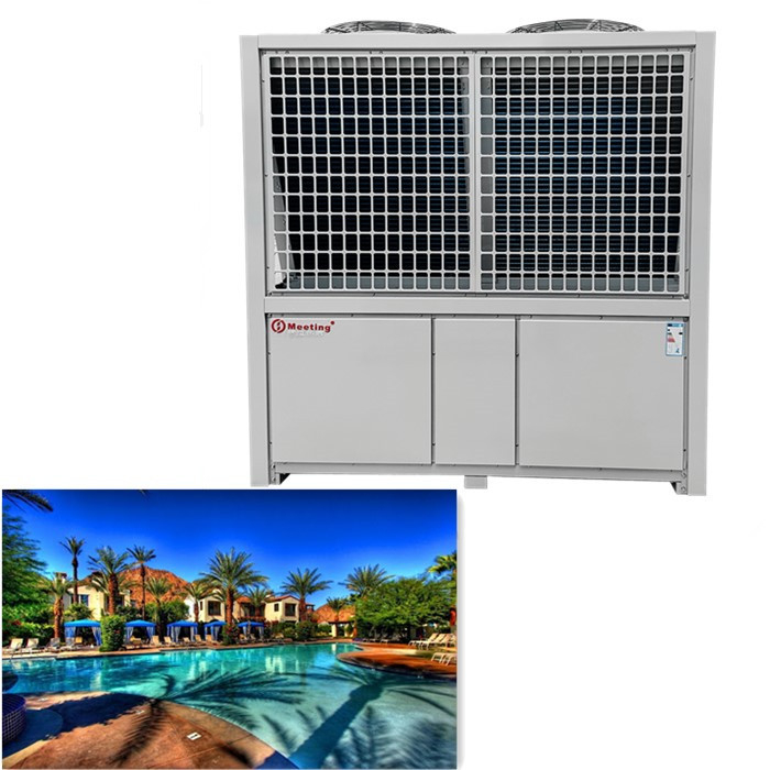 high cop Commerical project hot water unit air source heat pump 100KW 120kw 200kw R028mini heat pump